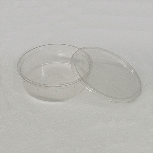 6.75 inch 32 oz Clear Punched Deli Cups with Lids