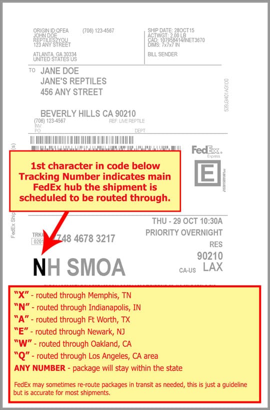 Fedex Label Sample